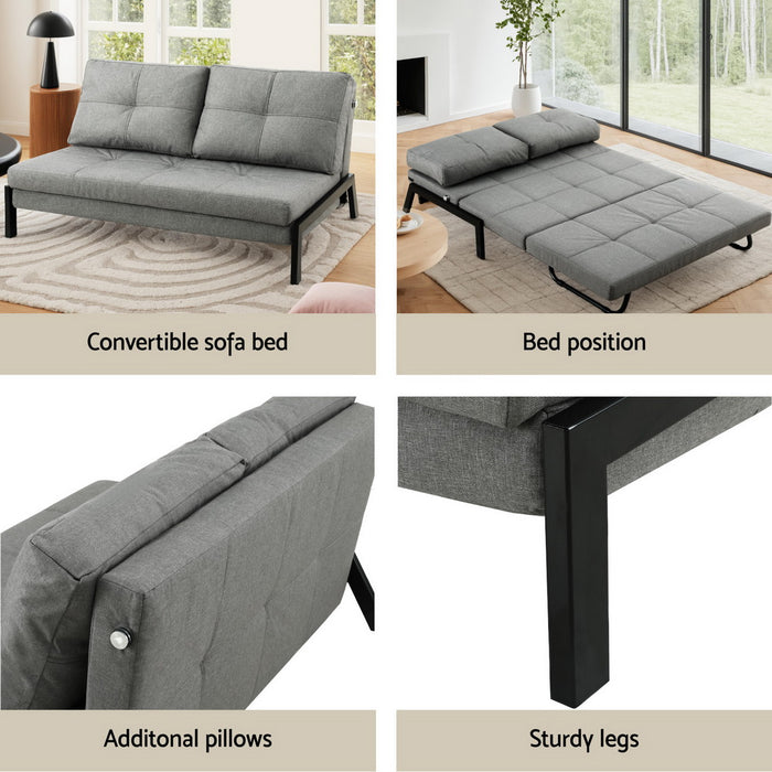 Artiss Sofa Bed 2 Seater Folding Convertible Couch Recliner Lounge Chair
