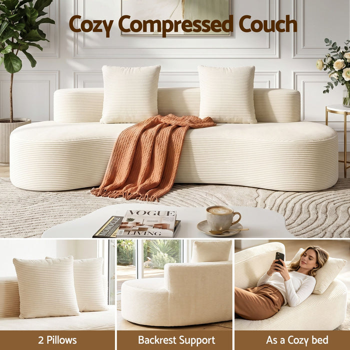 Artiss 228cm Modular Sofa Bed Sectional Boneless Couches for Living Room No Assembly Required
