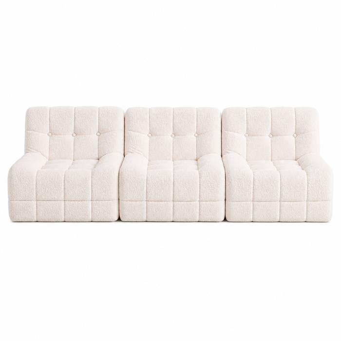 Artiss Set of 3 Sofa Modular Boneless Couches No Assembly White