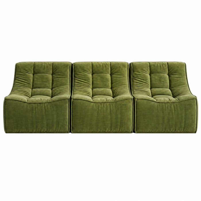 Artiss Set of 3 Sofa Modular Boneless Couches No Assembly Green