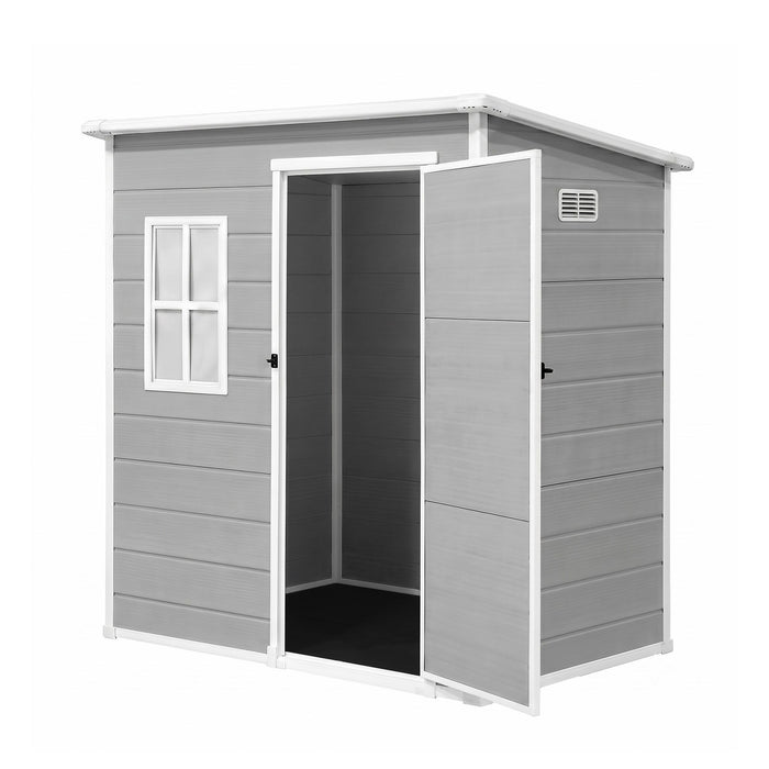 Giantz Garden Shed Outdoor Storage Box 1.87x1.28M Resin Tool Shed Backyard Grey