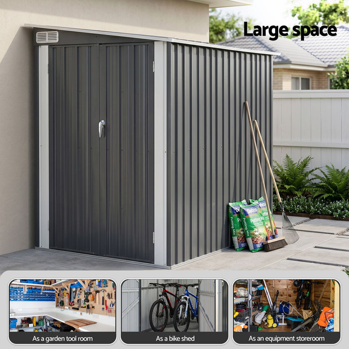 Giantz Garden Shed 118x238cm Lean To Bike Shelter Backyard Outdoor Storage