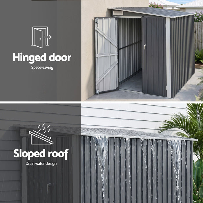 Giantz Garden Shed 118x238cm Lean To Bike Shelter Backyard Outdoor Storage