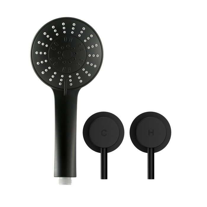 Cefito 4.5" Handheld Shower Head Round with Wall Twin Swivel Bathroom Tap