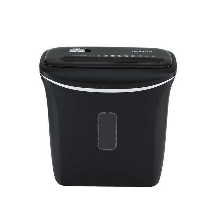 Devanti 12L Cross-Cut Shredder 8-Sheet Paper Home Office Credit Card