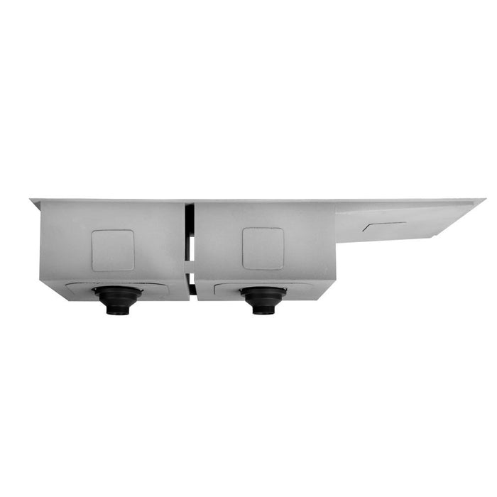 Cefito Kitchen Sink 111X45CM Stainless Steel Basin Double Bowl Silver