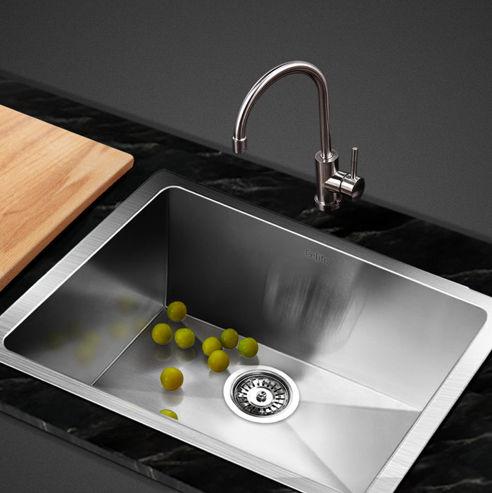 Cefito Kitchen Sink 51X45CM Stainless Steel Basin Single Bowl Silver