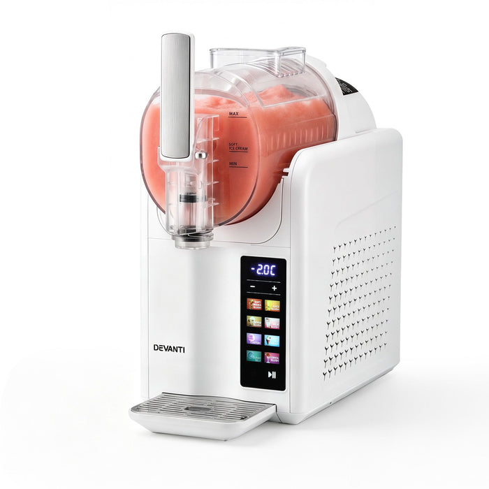 Devanti Slushie Machine 2L Frozen Drink Maker Ice Cream Cocktail Slush Maker White