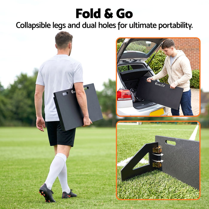 Everfit Soccer Rebounder Board 80cm x 30cm Football Rebound Wall with 2 Angles