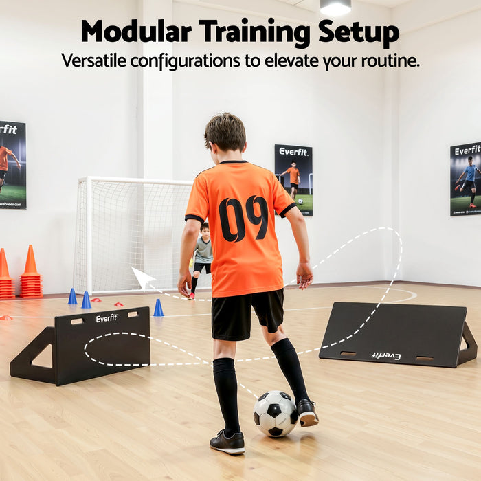 Everfit Soccer Rebounder Board 80cm x 30cm Football Rebound Wall with 2 Angles
