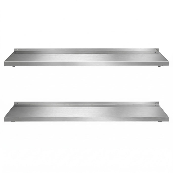 Cefito 2PCS 1200mm Stainless Steel Kitchen Wall Shelf Mounted Rack