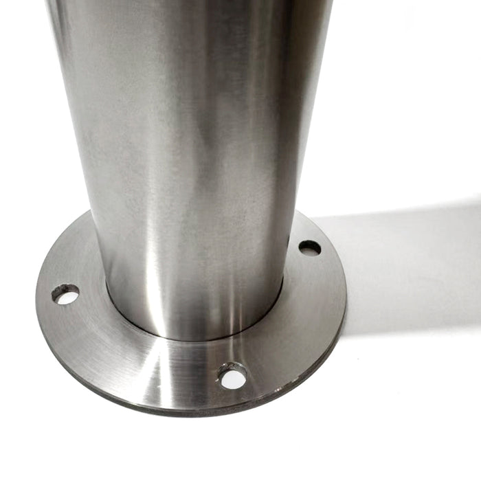 Parkero Stainless Steel Surface Mounted Bollard 90x⌀11.4cm Carpark Barrier Heavy-duty