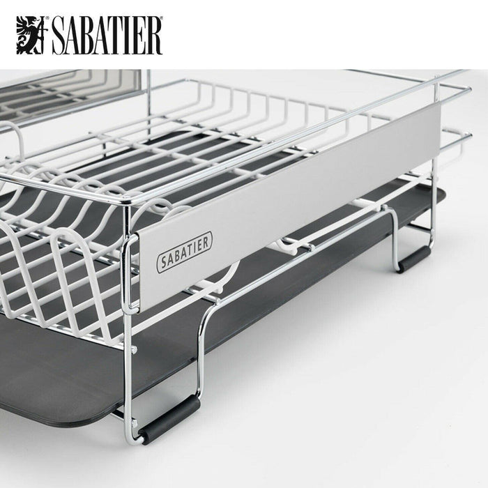 High Quality Sabatier Expandable X-Large Stainless Steel Heavy Duty Dish Rack With Stemware Rack