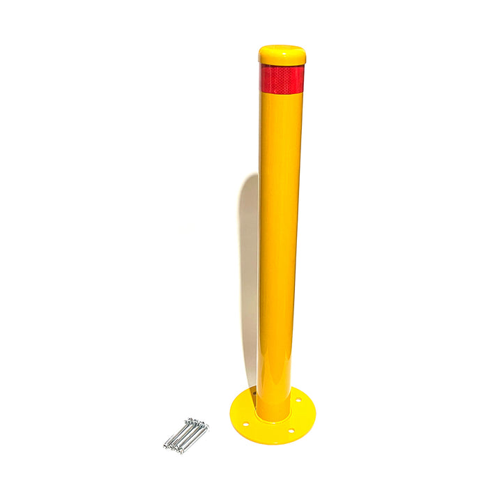 Surface Mounted Bollard 9x90cm Vehicle Heavy-duty Carpark Bollard Barrier Yellow