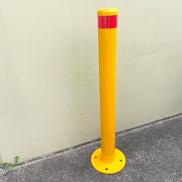 Surface Mounted Bollard 9x90cm Vehicle Heavy-duty Carpark Bollard Barrier Yellow