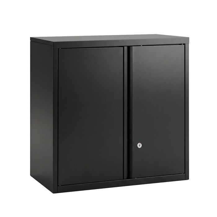 Giantz Steel Tool Cabinet Wall Mount Adjustable Shelf Garage Storage Lockable Black