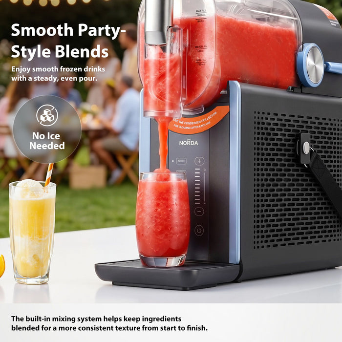 NORDA 2L Slushie Machine Frozen Drink Maker Ice Cream Maker Countertop