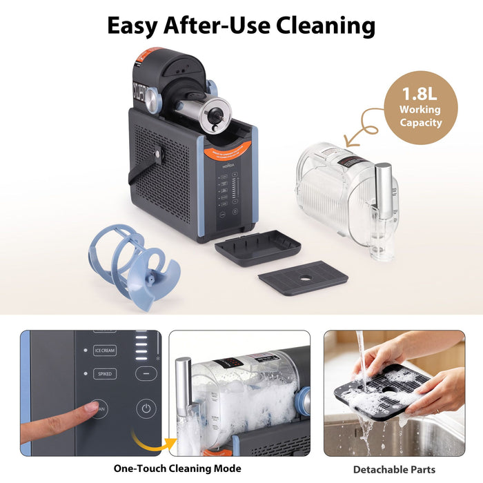NORDA 2L Slushie Machine Frozen Drink Maker Ice Cream Maker Countertop