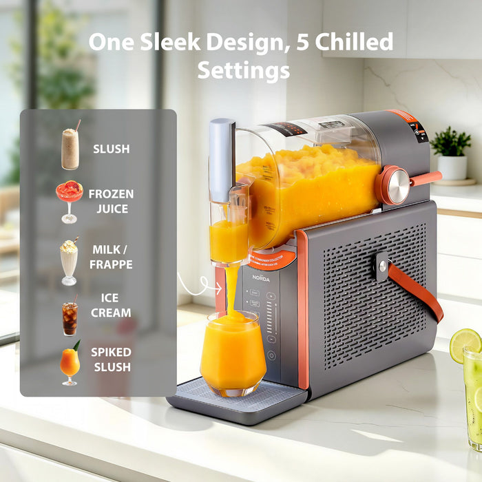 NORDA 2L Slushie Machine Frozen Drink Maker Ice Cream Maker Countertop Grey