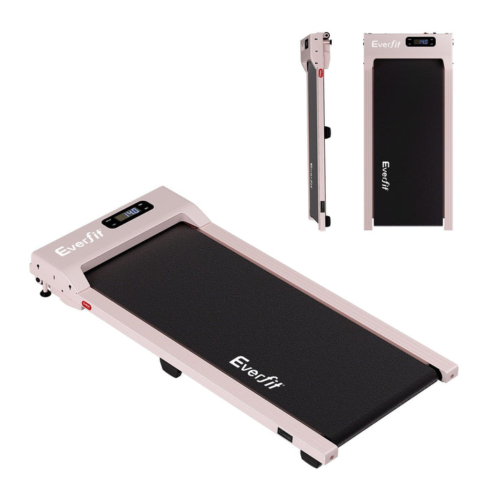 Everfit 3 in 1 Walking Pad Treadmill 12% Incline Under Desk Treadmills for Home Gym With 38cm Wide Belt Pink