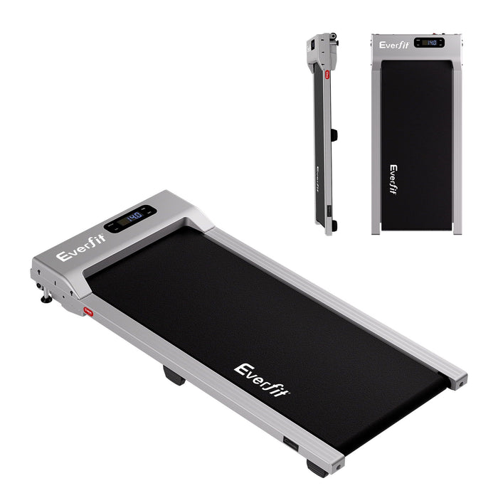 Everfit 3 in 1 Walking Pad Treadmill 12% Incline Under Desk Treadmills for Home Gym With 38cm Wide Belt Silver