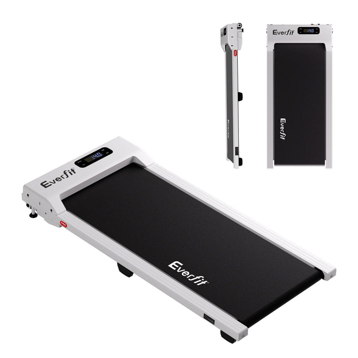 Everfit 3 in 1 Walking Pad Treadmill 12% Incline Under Desk Treadmills for Home Gym With 38cm Wide Belt White