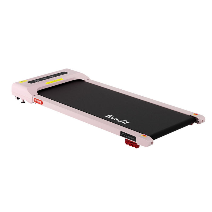 Everfit Treadmill Electric Walking Pad Incline Under Desk Home Gym 380mm Pink