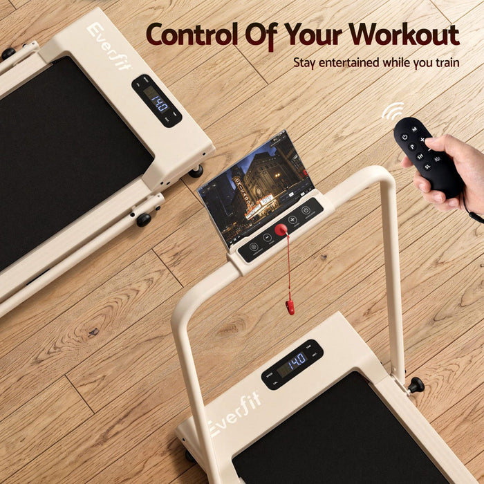 Everfit 3 in 1 Walking Pad Treadmill 12% Incline Under Desk Foldable Treadmills for Home Gym With 38cm Wide Belt APP Control