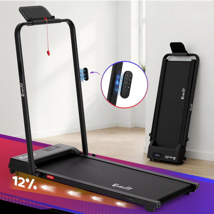Everfit 3 in 1 Walking Pad Treadmill 12% Incline Under Desk Foldable Treadmills for Home Gym With 38cm Wide Belt APP Control