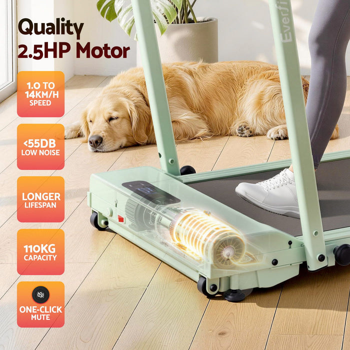 Everfit 3 in 1 Walking Pad Treadmill 12% Incline Under Desk Foldable Treadmills for Home Gym With 38cm Wide Belt APP Control