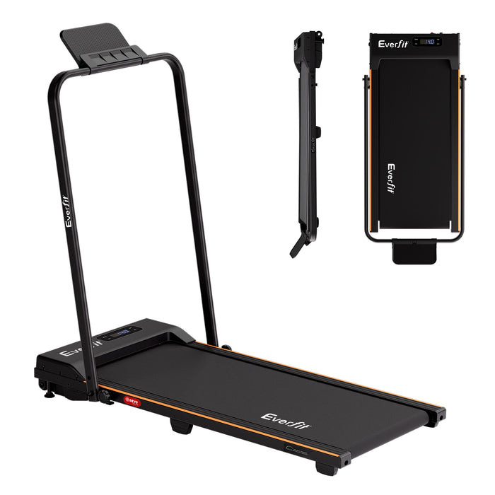 Everfit 3 in 1 Walking Pad Treadmill 12% Incline Foldable Under Desk Treadmills for Home Gym With 38cm Wide Belt Black