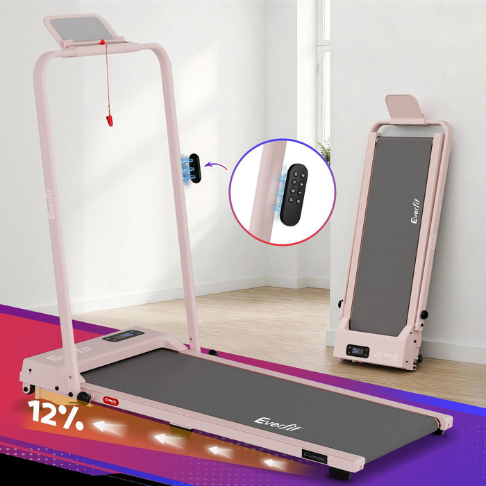 Everfit 3 in 1 Walking Pad Treadmill 12% Incline Under Desk Treadmills for Home Gym With 38cm Wide Belt APP Control