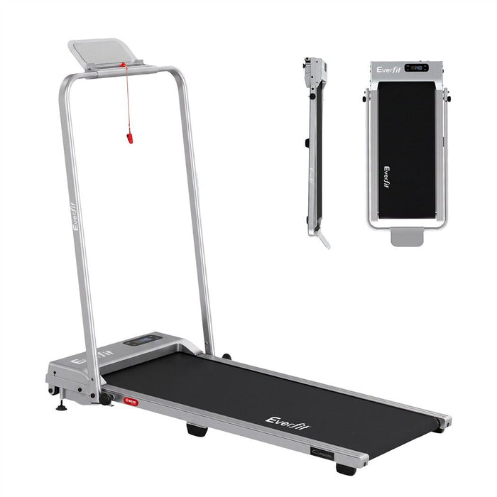 Everfit 3 in 1 Walking Pad Treadmill 12% Incline Under Desk Foldable for Home With 38cm Belt Silver