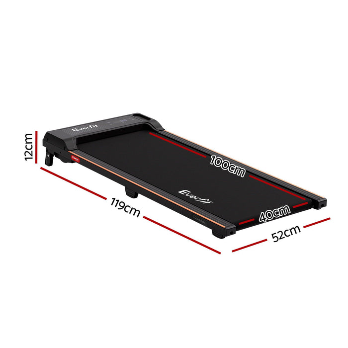 Everfit 3 in 1 Walking Pad Treadmill 12% Incline Under Desk Treadmills for Home Gym With 40cm Wide Belt Black