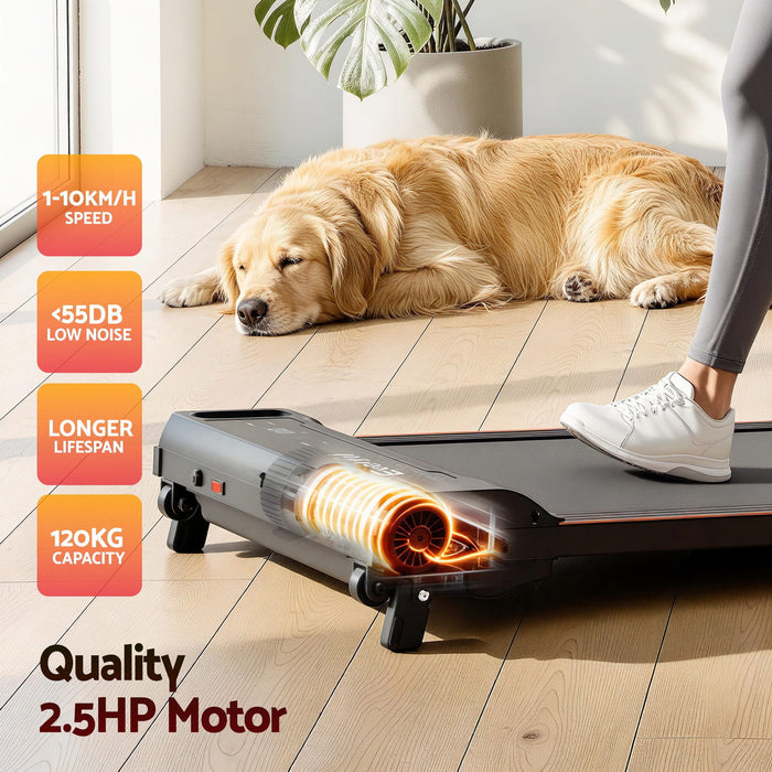 Everfit 3 in 1 Walking Pad Treadmill 12% Incline Under Desk Treadmills for Home Gym With 40cm Wide Belt Black