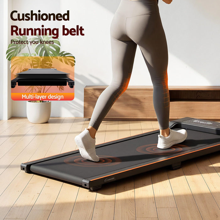 Everfit 3 in 1 Walking Pad Treadmill 12% Incline Under Desk Treadmills for Home Gym With 40cm Wide Belt Black