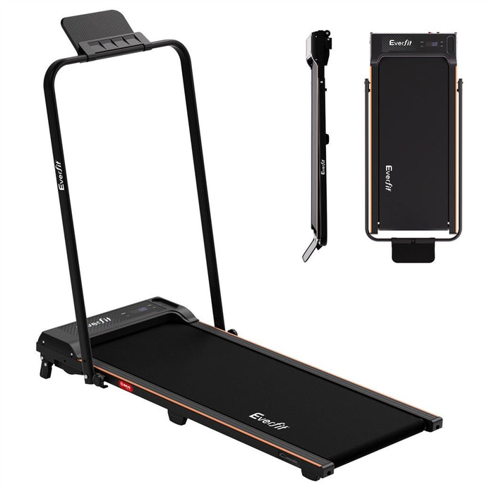 Everfit 3 in 1 Walking Pad Treadmill 12% Incline Foldable Under Desk Treadmills for Home Gym With 40cm Wide Belt Black
