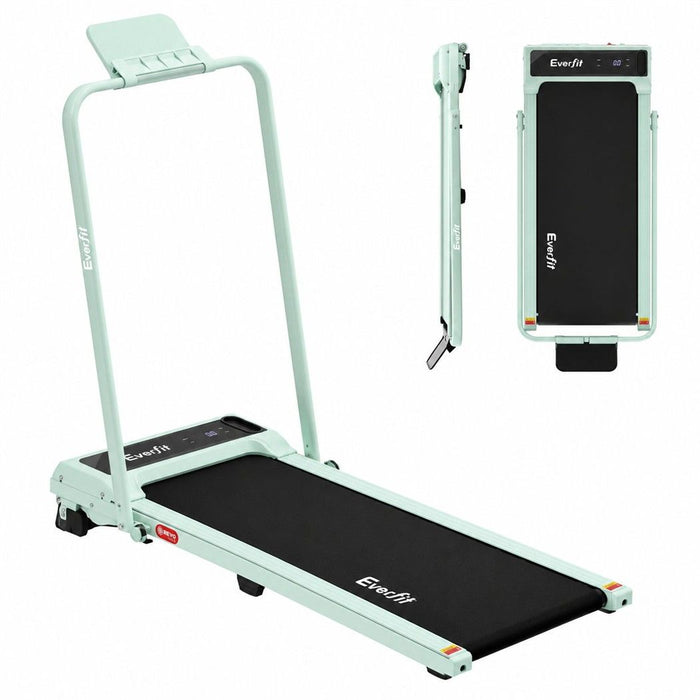 Everfit 3 in 1 Walking Pad Treadmill 12% Incline Foldable Under Desk Treadmills 40cm Belt Green