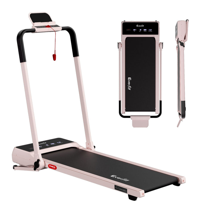 Everfit 3 in 1 Walking Pad Treadmill 20% Auto Incline Under Desk Foldable Treadmills for Home With 40cm Wide Belt Pink