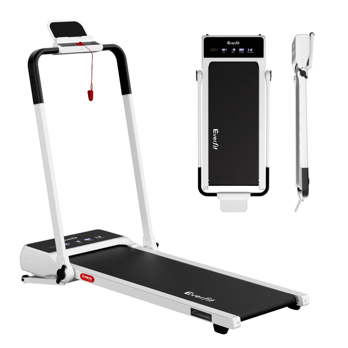 Everfit 3 in 1 Walking Pad Treadmill 20% Auto Incline Under Desk Foldable Treadmills for Home With 40cm Wide Belt White