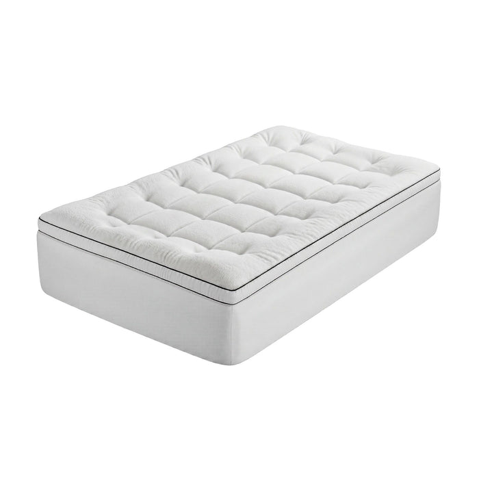 Giselle Bedding King Single Mattress Topper 5cm Coral Fleece