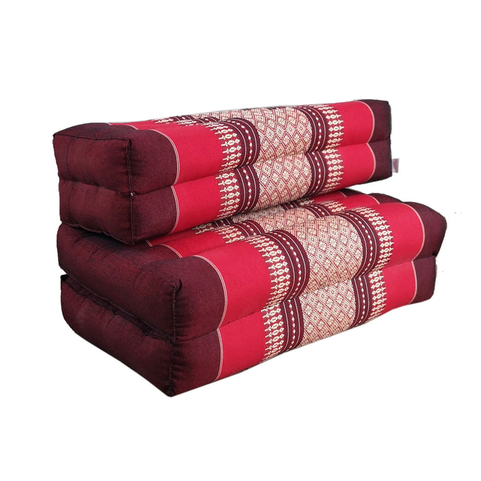 Fold Out Cushion Yoga Mat Thai 3-Fold Zafu Meditation Cushion 100% Kapok