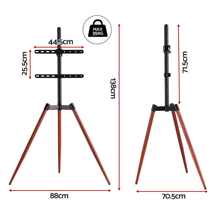 Artiss TV Stand 32-65 inch LED LCD Screen Wooden Tripod Easel Height Adjustable