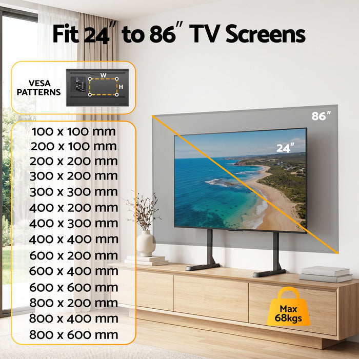 Artiss Universal TV Stand for 24-86 inch TVs LED Screen Table Top Desktop Mount