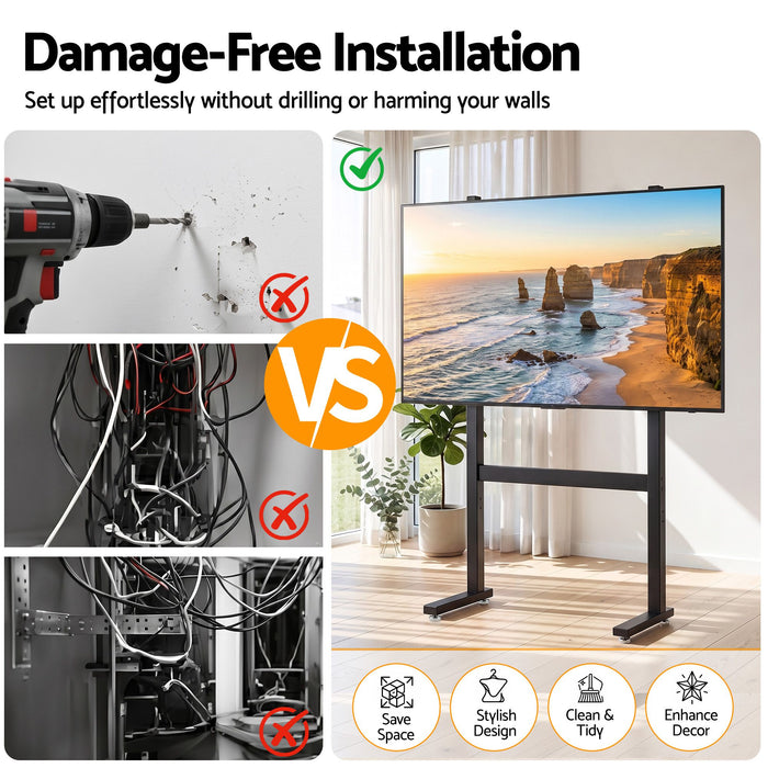 Artiss Universal Floor TV Stand for 32-100 Inch Screens Heavy Duty 40kg Capacity