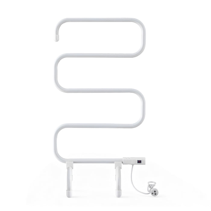 Devanti Heated Towel Rail Freestanding Wall Mounted S-Shape Electric Warmer Rack