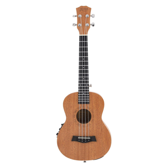 Alpha 26 Inch Solid Mahogany Tenor Ukulele Electric Acoustic EQ System Kit 18 Frets Natural
