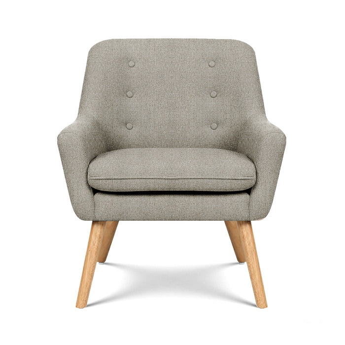 Artiss 2X Armchair Lounge Chair Accent Tub Chair Beige ANNE