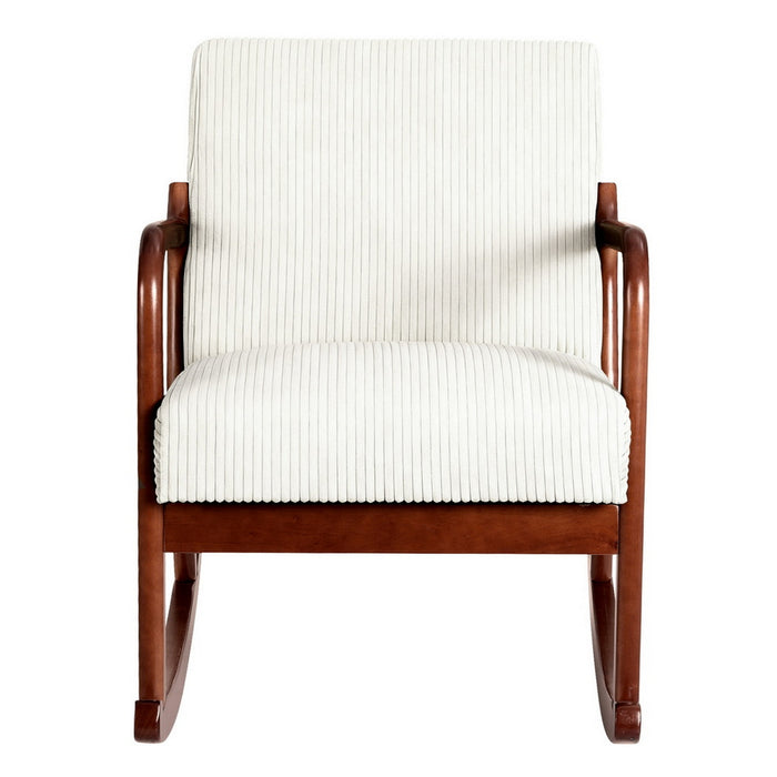 Artiss Rocking Armchair Nursing Chair Corduroy Beige