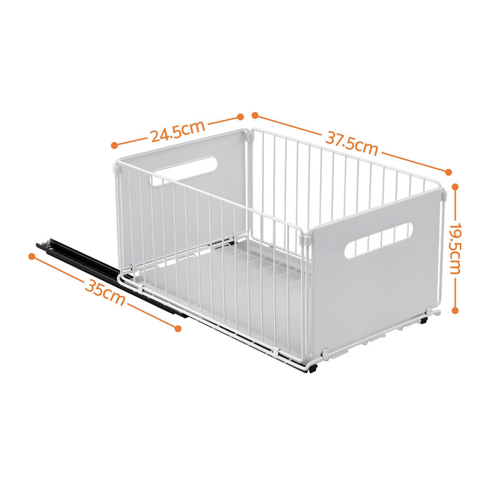 Artiss 4 Pack Pull out Drawers for Cabinets Foldable Slide Out Drawers